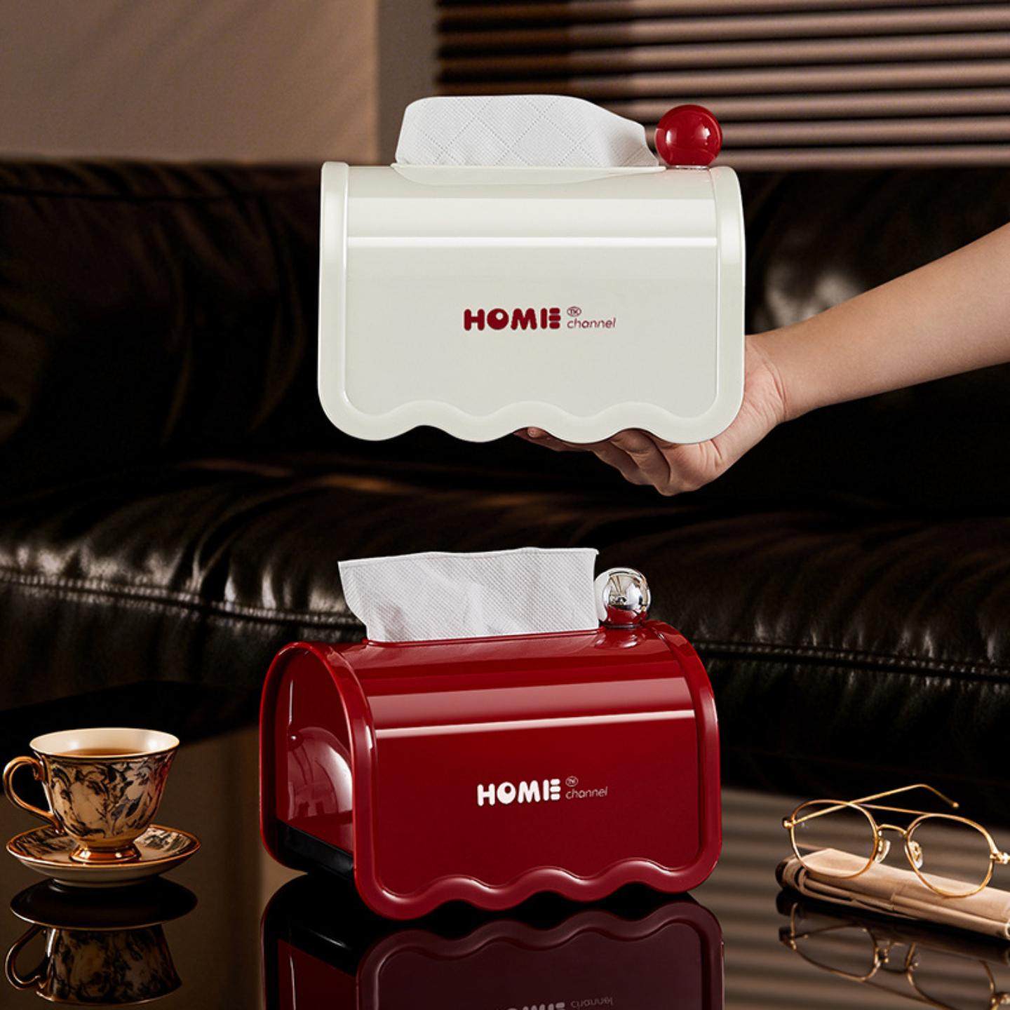 纸巾盒奶油风轻奢塑料客厅带磁吸卷纸盒家用桌面带弹簧抽纸盒,收纳整理,抽纸筒/套,淘宝优惠券,粉丝福利购,淘宝优惠卷