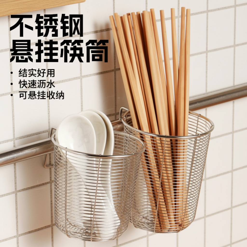 家用不锈钢筷子筒壁挂式通风厨房