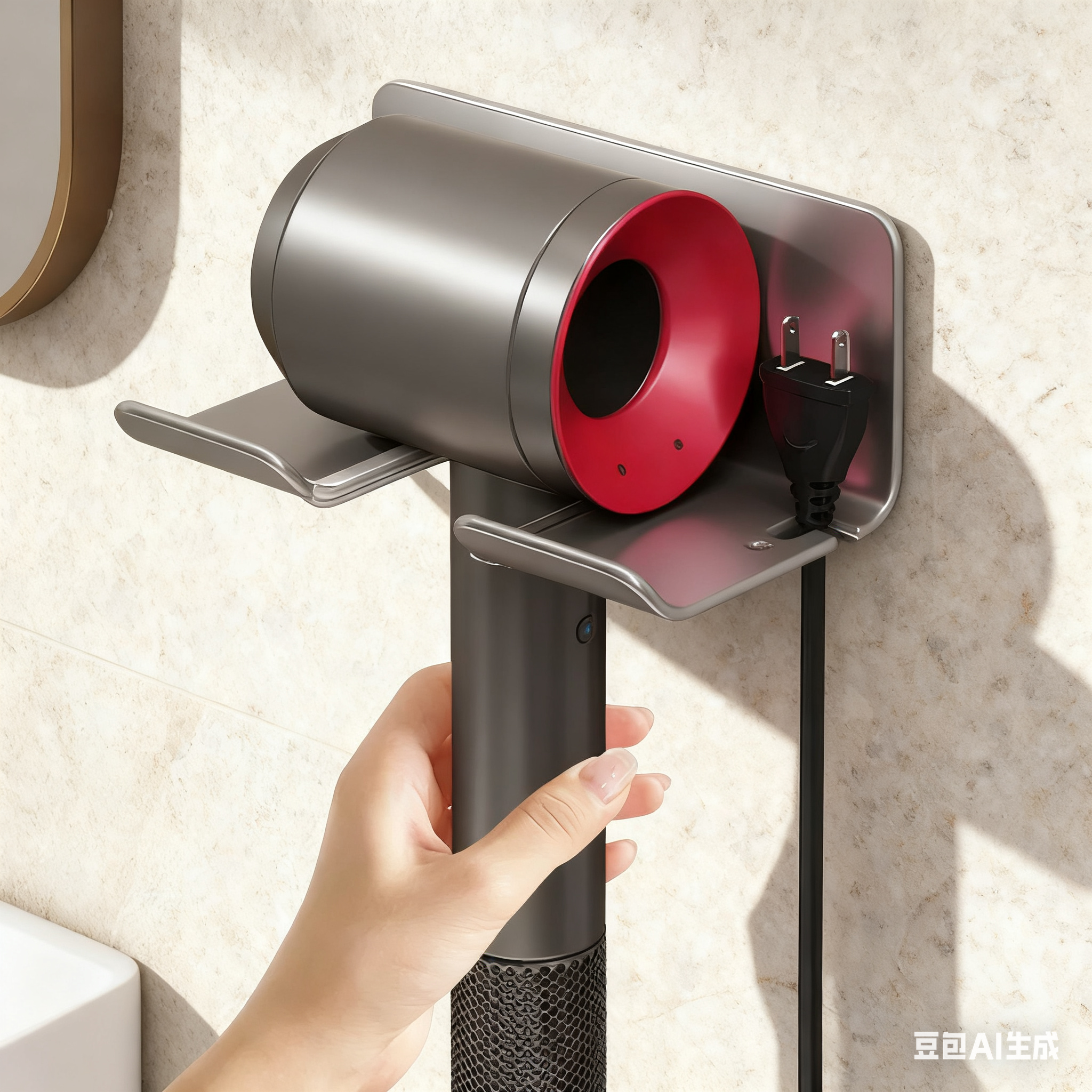 吹风机架免打孔浴室置物架万能