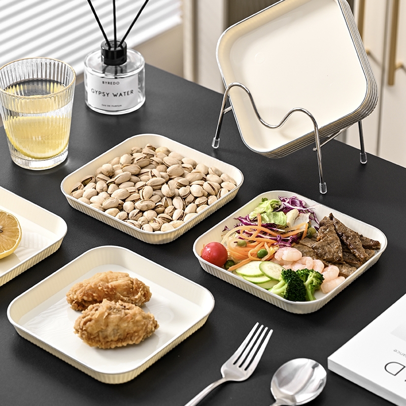 餐碟小吃零食糕点盘食物残渣用