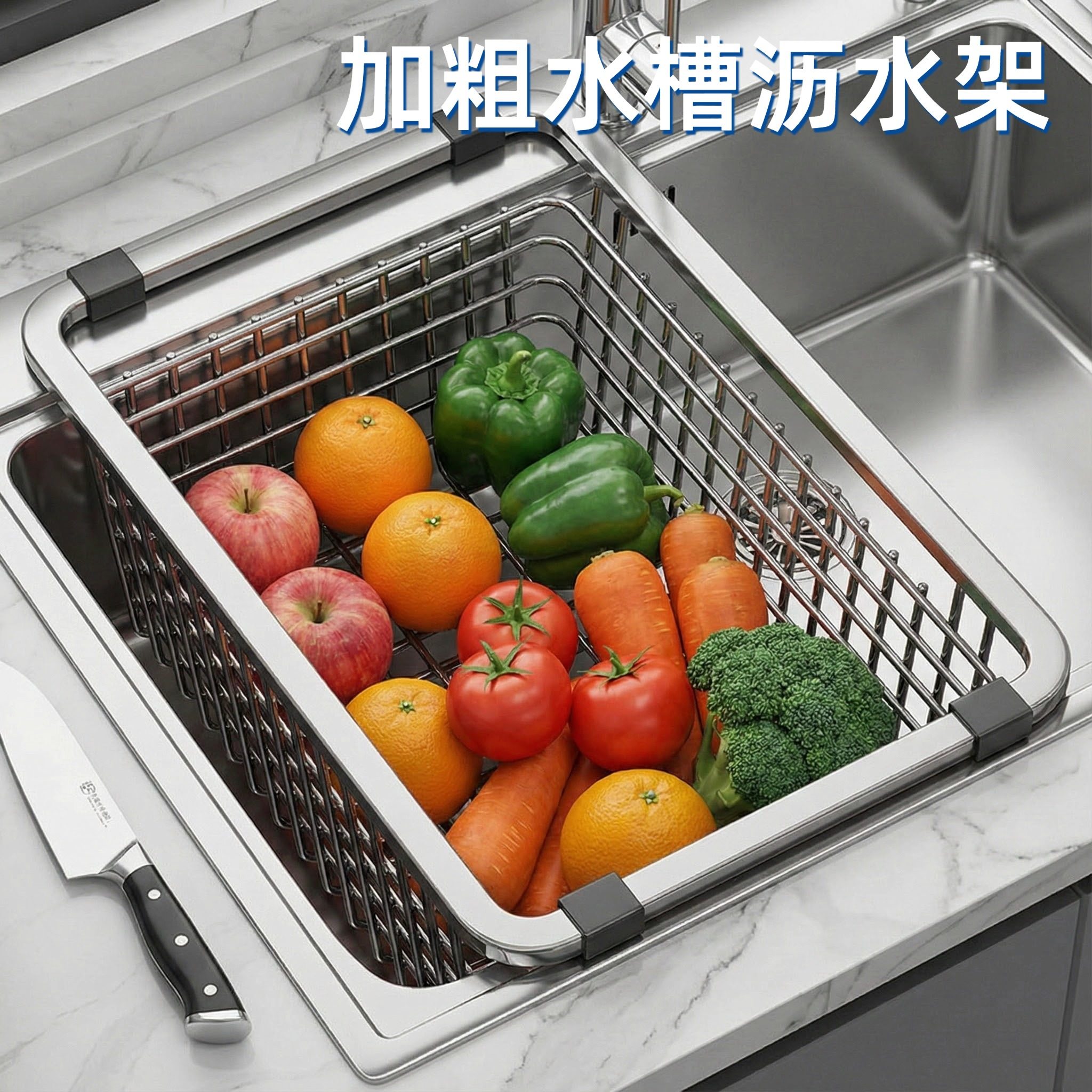 厨房不锈钢水槽沥水篮洗碗槽滤水篮水池洗菜盆碗碟沥水置物架家用,厨房/烹饪用具,水槽置物架,淘宝优惠券,粉丝福利购,淘宝优惠卷