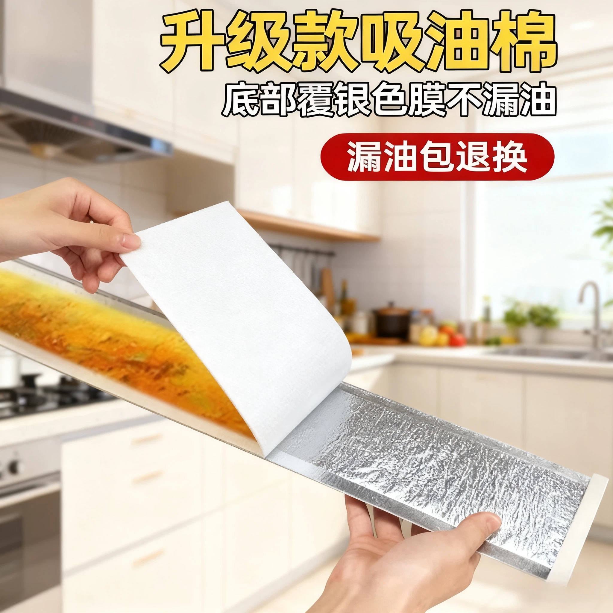 厨房抽油烟机吸油棉条灰膜家用