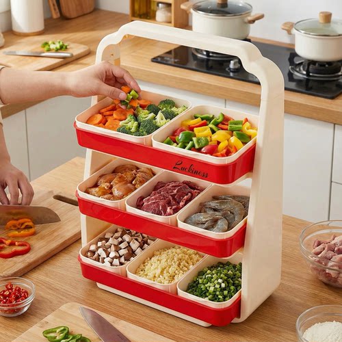立式多层火锅配菜盘厨房备菜神器