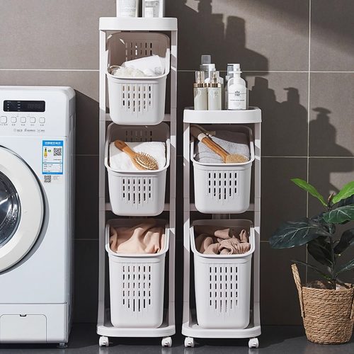 居家家落地卫生间置物架收纳衣物