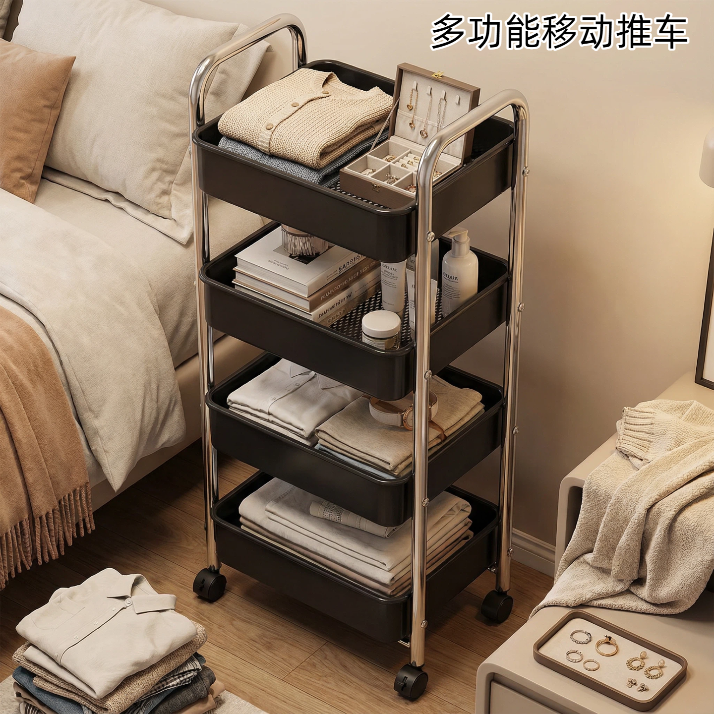 落地多层置物架厨房卧室零食