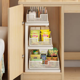 电脑主机柜子收纳分层空间利用置物架多层宿舍办公桌深柜收纳整理