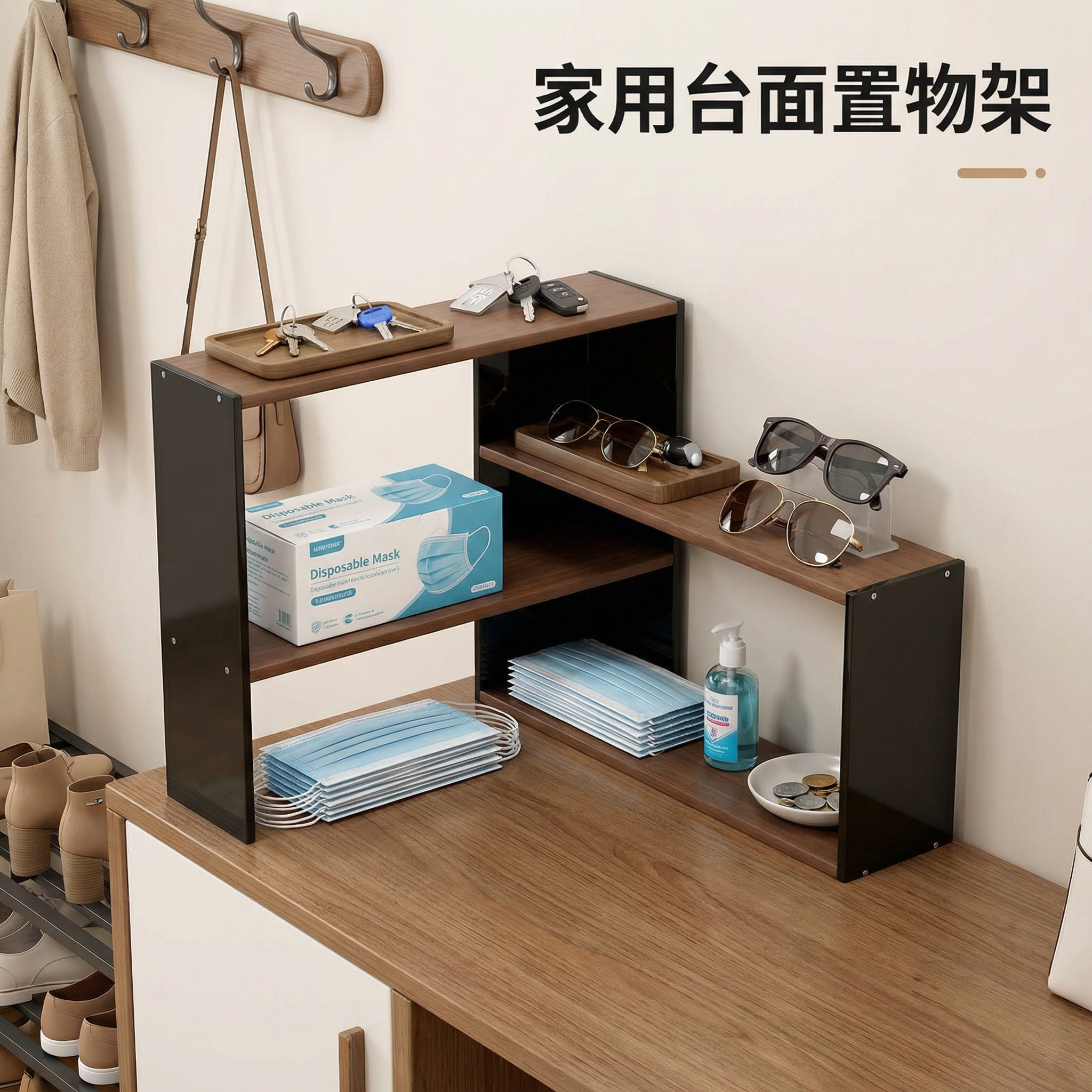 办公室工位桌上拐角书架书桌桌面书立架宿舍书本收纳置物架床头架,收纳整理,整理架/置物架/收纳架,淘宝优惠券,粉丝福利购,淘宝优惠卷