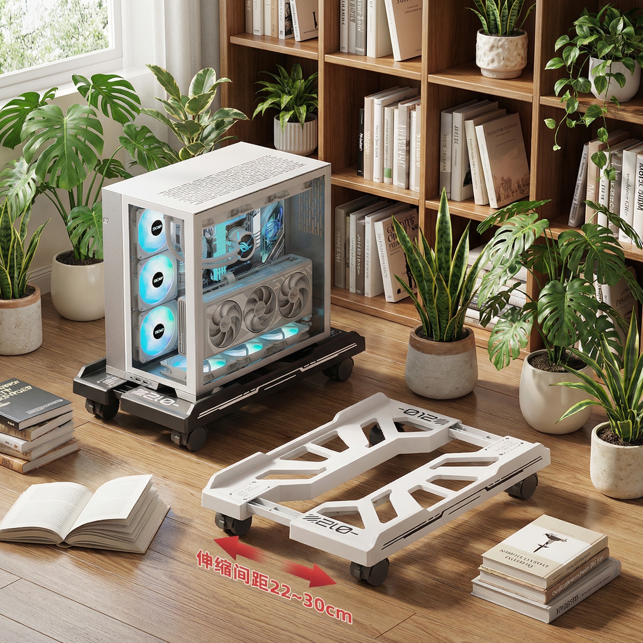 台式电脑主机托架可移动滑轮底座桌面机箱收纳支架置物架整理架子,收纳整理,整理架/置物架/收纳架,淘宝优惠券,粉丝福利购,淘宝优惠卷