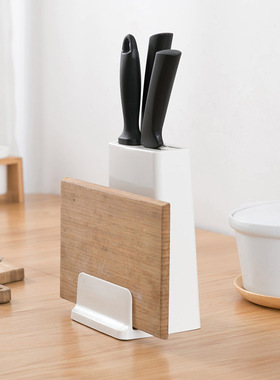 居家家多功能刀架菜板架厨房刀具收纳架砧板架菜刀座插刀架置物架