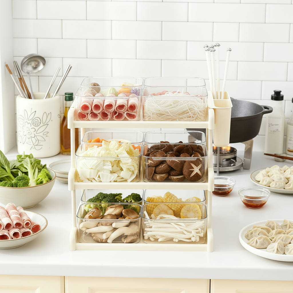 居家家火锅配菜盘厨房备菜架多功能多层分格置物架神器家用水果盘,厨房/烹饪用具,配菜/备菜盘,淘宝优惠券,粉丝福利购,淘宝优惠卷