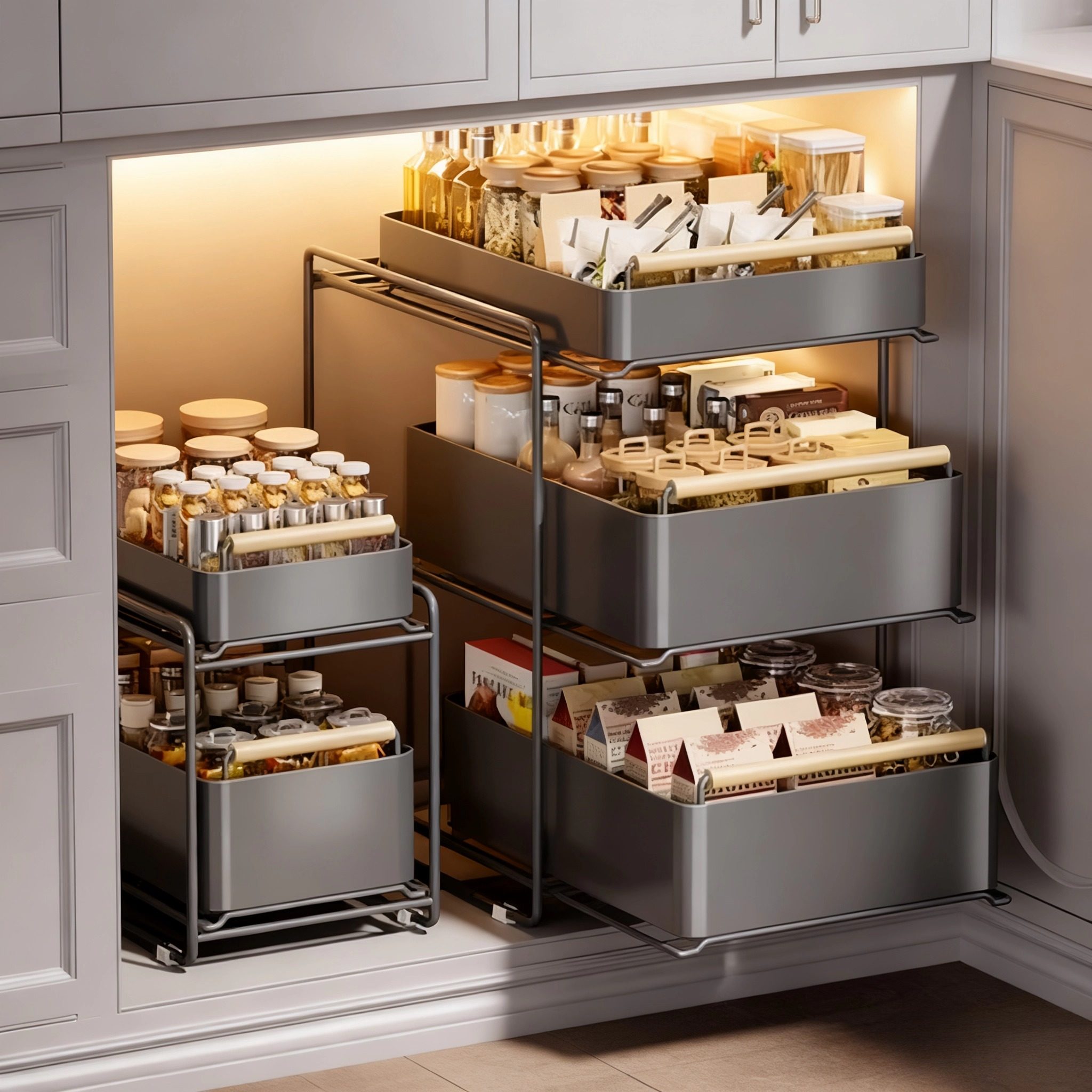 厨房橱柜拉篮下水槽置物架碗碟调料收纳抽拉式分层架子水槽下抽屉,厨房/烹饪用具,抹布架/厨房清洁收纳架,淘宝优惠券,粉丝福利购,淘宝优惠卷