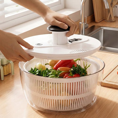 按压蔬菜脱水器家用沙拉甩干