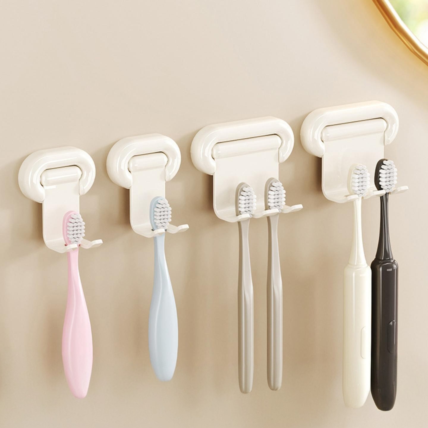 镜牙刷置物架柜下壁挂式卫生间电动牙刷浴室收纳架磁吸漱口杯挂架,家庭/个人清洁工具,智能牙刷架,淘宝优惠券,粉丝福利购,淘宝优惠卷