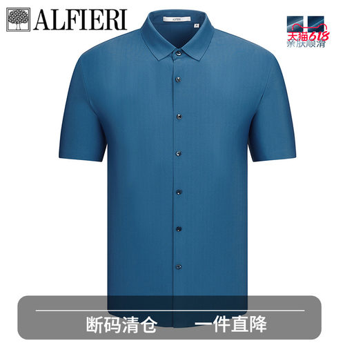 夏季休闲翻领男士短袖T衬衫