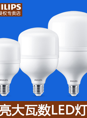 飞利浦led大功率球泡E27E40工厂车间照明天棚灯泡24w40W50W65W80W