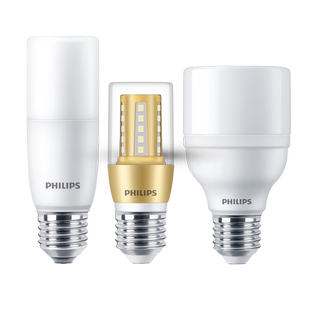 飞利浦led灯泡E27螺口圆柱形照明节能家用超亮筒灯U型小柱灯球泡