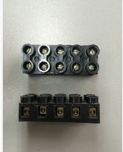 JX5 2005胶木接线端子接线排铜端子20A5位配电箱并联器铜接线板柱