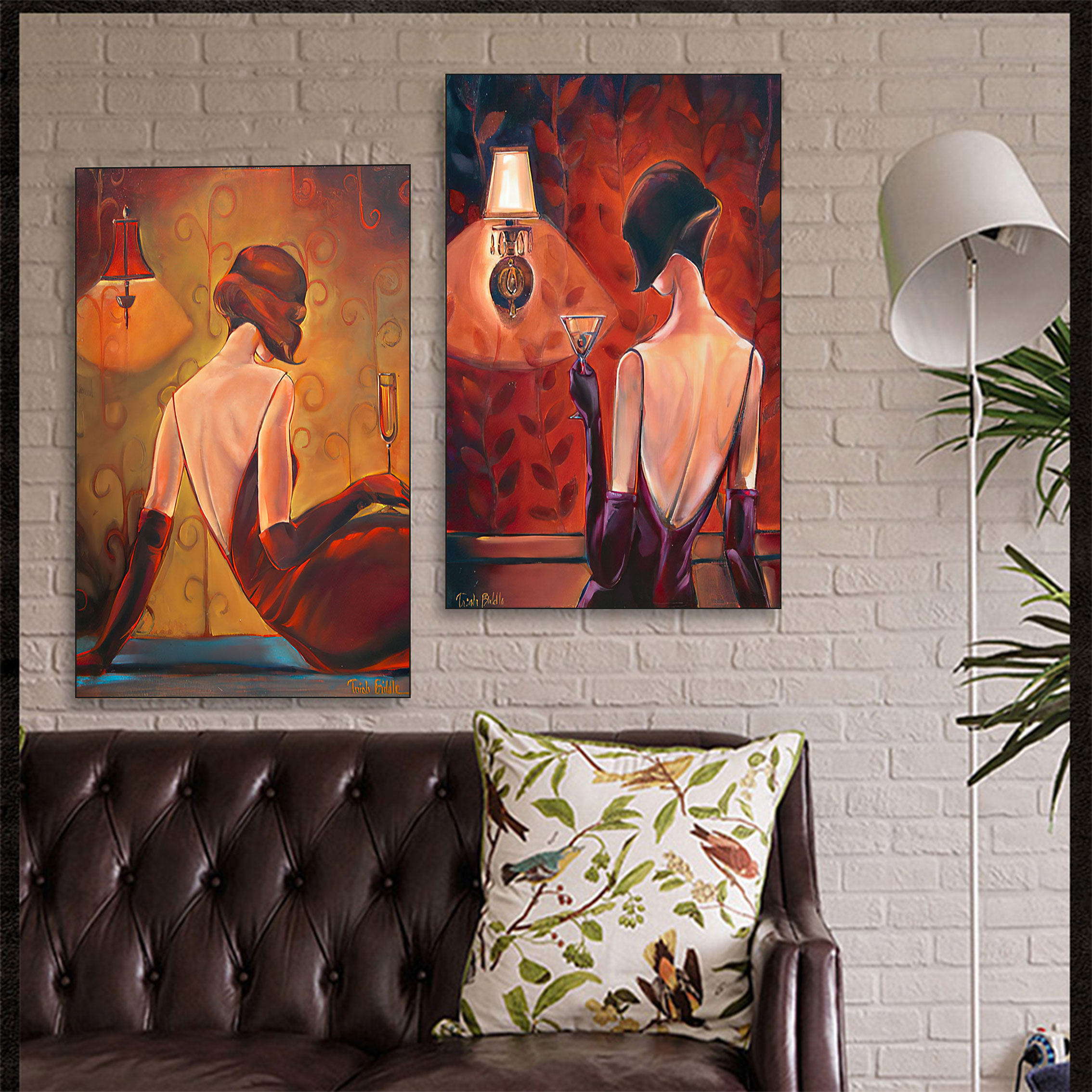 酒吧装饰画欧式餐厅吧台KTV个性美女挂画法式复古小酒馆清吧壁画