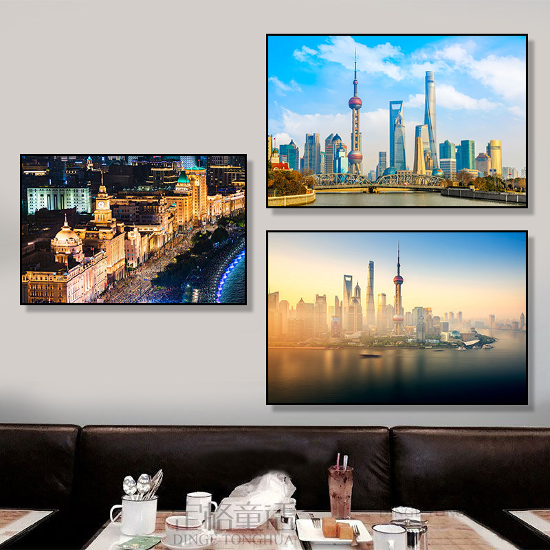 上海装饰画风景中国城市建筑旅游