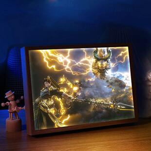 荒天帝灯光画完美世界周边石昊云曦手办摆件电竞房小夜灯装饰相框