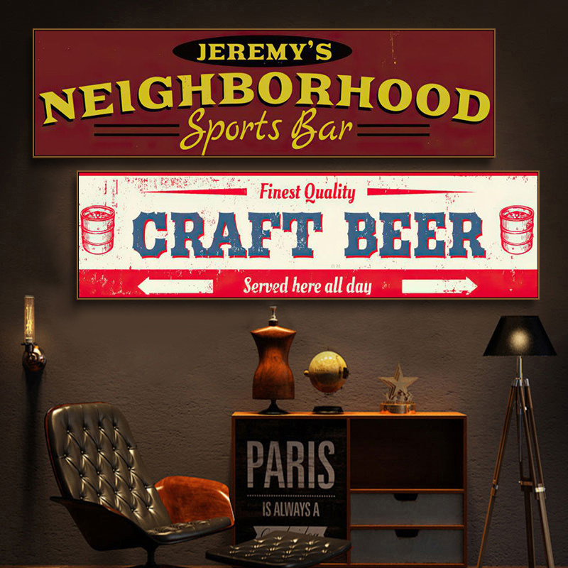 威士忌复古牌匾挂画工业风美式酒吧鸡尾酒英文装饰画清吧啤酒壁画