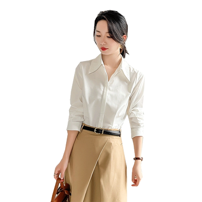 气质通勤高级感抗皱衬衫女