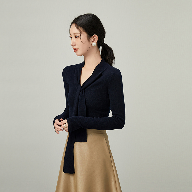 气质修身显瘦针织打底衫