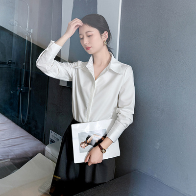 简约衬衫女高级感职业正装教资