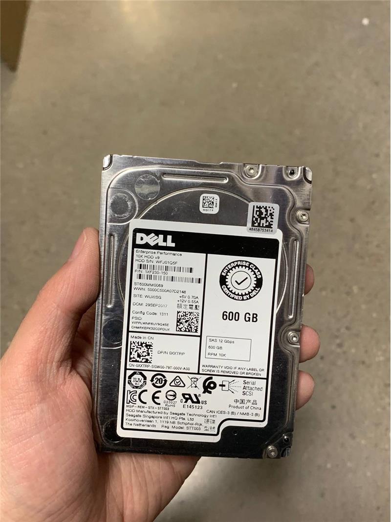 议价戴尔/DELL 600GB 10K 2.5 12G SAS服务器硬盘 0XXTRP原装正