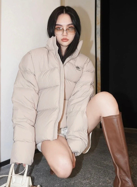 童心设计法式复古收腰打揽设计保暖羽绒服外套36179