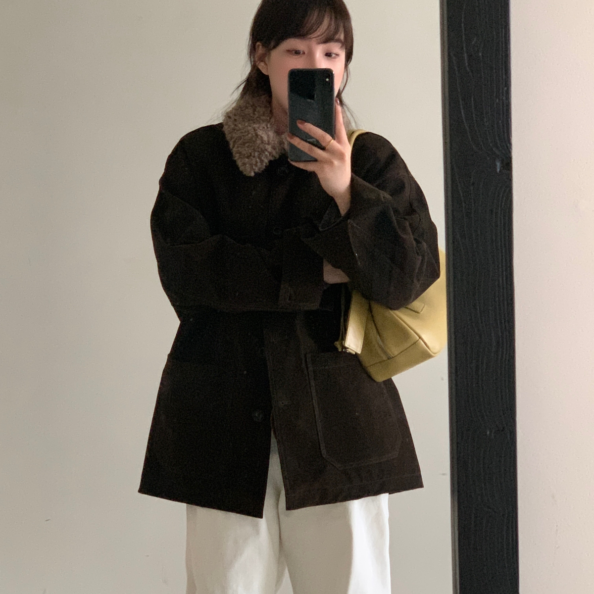 FEEL BLESSE童心服(配毛领羊羔毛仿毛可拆卸)(含90白鸭绒)TW53625