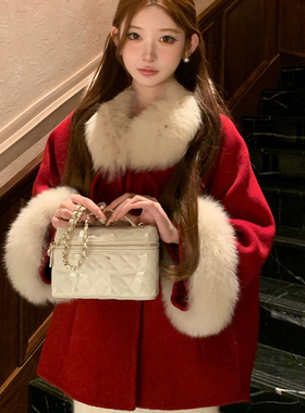 童心衣羊毛外套(配可拆真狐狸毛毛领+袖毛)（含70羊毛）YS5-97691