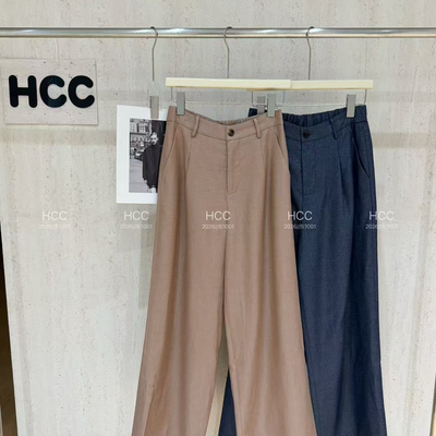 秋上新极简主义挺括有型宽松纯色直筒裤休闲裤