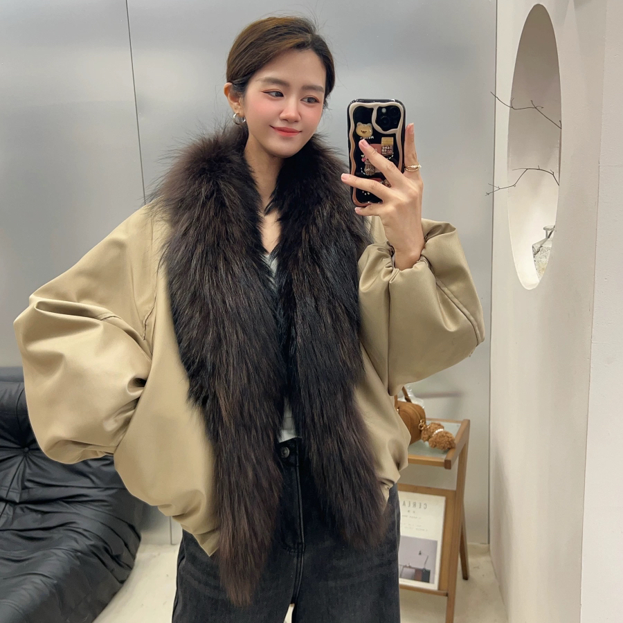 童心面料保暖羽绒服外套(配毛领貉子毛真毛不可拆卸)25-20