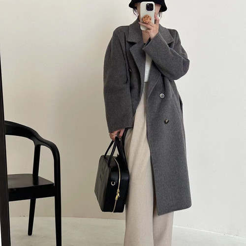 童心店大衣简约大牌高级感羊毛外套（含30骆驼绒）(含70澳毛)1801