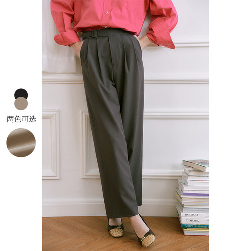 高腰simpleretro长裤宽松西裤