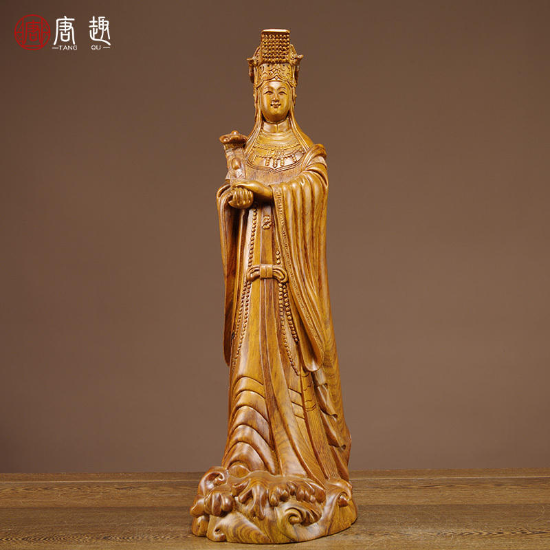 妈祖神像天上圣母红木供奉工艺品