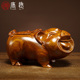 花梨木雕福猪摆件红木质雕刻动物十二生肖家居客厅装 饰工艺品送礼