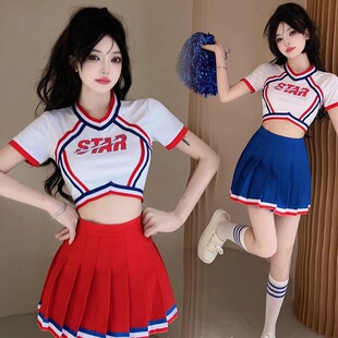 啦啦队服装女团成人足球宝贝拉拉队啦啦操打歌演出服舞蹈健美套装