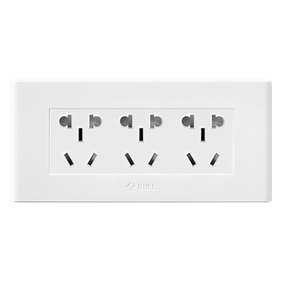 公牛明装固定上墙插座118型插座面板十孔十五孔二十孔明线盒家用