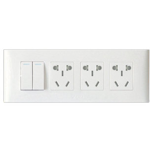 公牛开关插座118型面板家用带九孔9十五孔插板多孔二十孔墙壁暗装