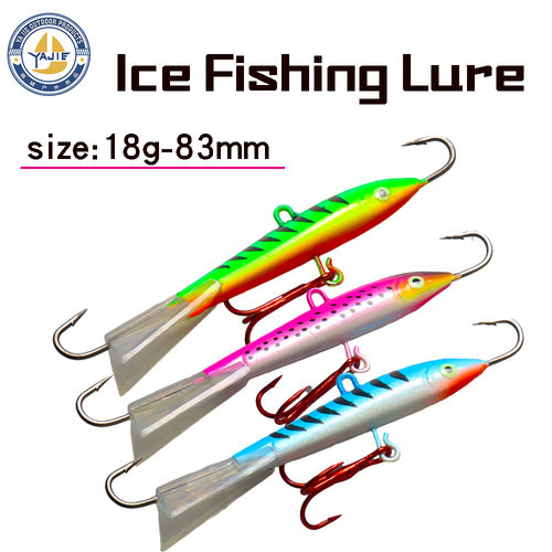 苦茶Ice Fishing Lure顶钓诱饵平衡冰钓钩路亚假饵83mm/18g金属饵