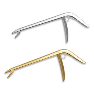 苦茶现货枪式430不锈钢黄鳝夹鱼夹控鱼器取钩器锯齿口防滑钓鱼