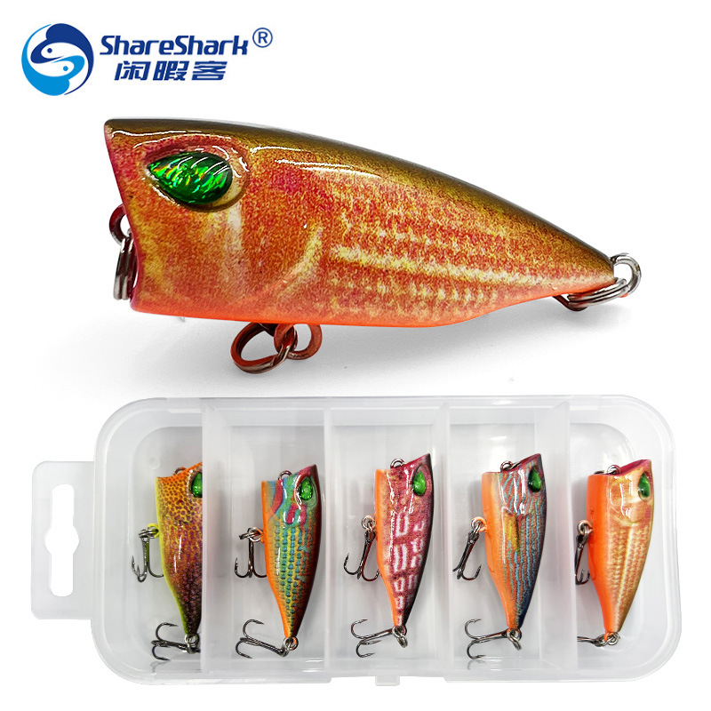 苦茶水面系波爬撞水波趴路亚饵假饵盒装 仿生微物波扒远投硬鱼饵