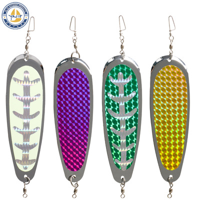 苦茶5.5inch Blade Fishing Flasher spoon 14cm拖钓闪光器勺型