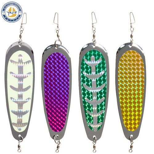 苦茶5.5inch Blade Fishing Flasher spoon 14cm拖钓闪光器勺型