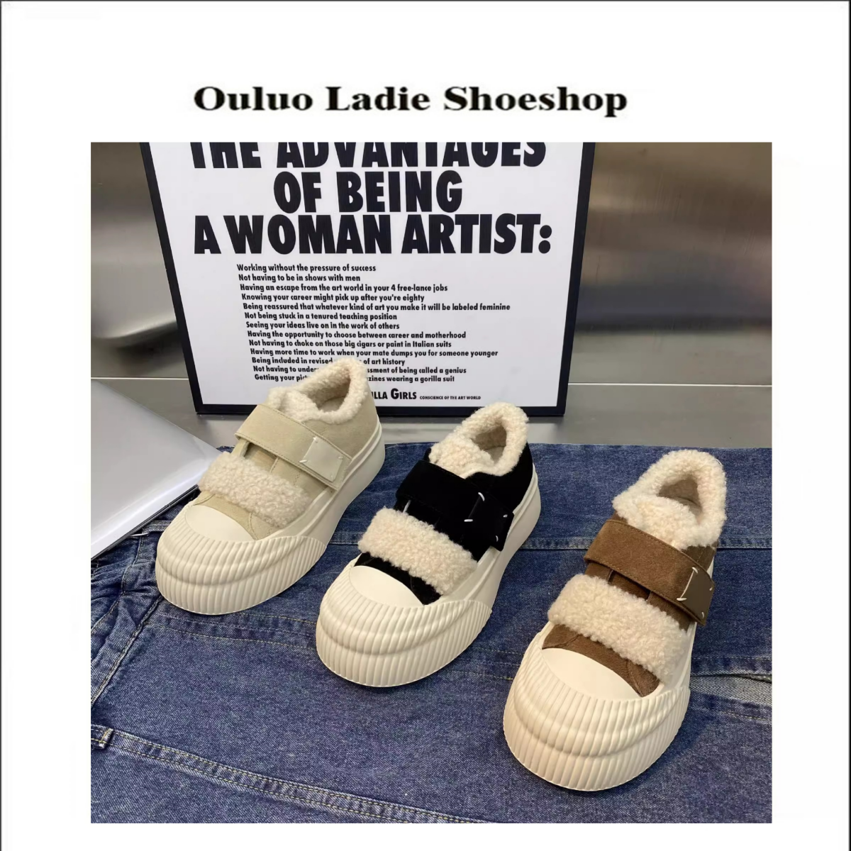 韩版松糕底圆头运动休闲鞋女鞋