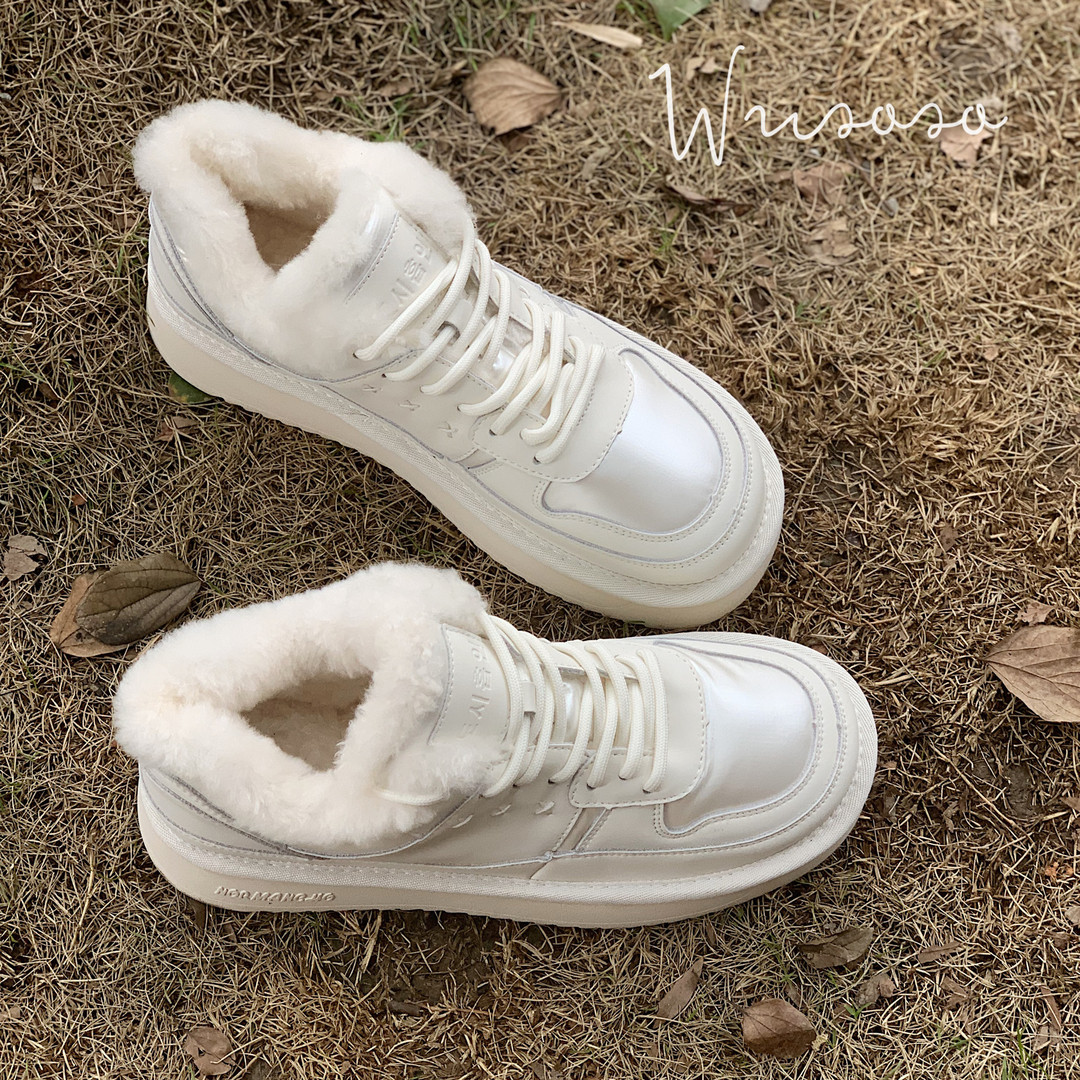 面包棉鞋低帮雪地靴女2023冬新款加厚保暖面包鞋洋气厚底系带棉靴,女鞋,时尚雪地靴,淘宝优惠券,粉丝福利购,淘宝优惠卷