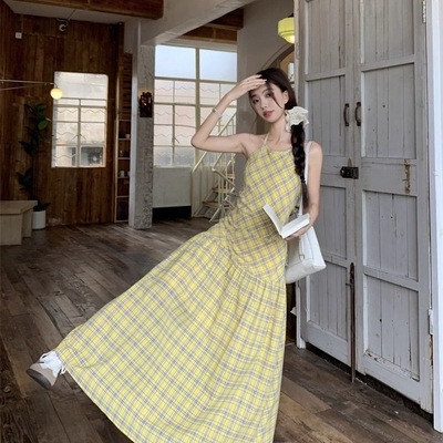 挂脖裙子连衣裙女夏季202