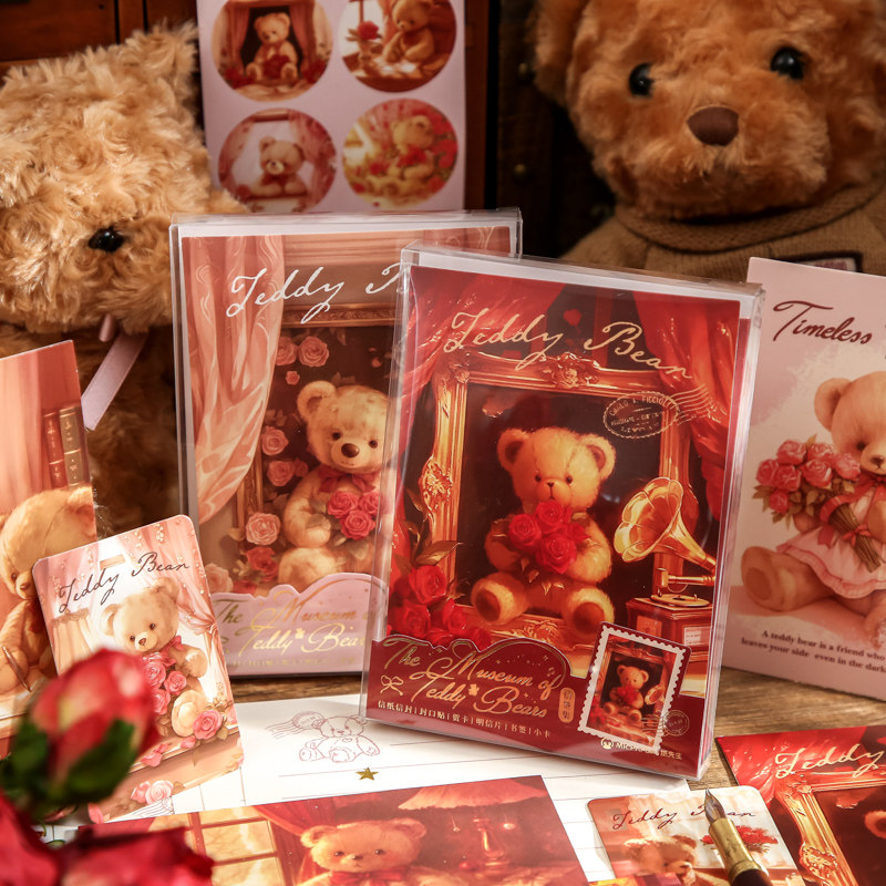 小熊浪漫屋信签集 可爱ins复古浪漫手写告白情书贺卡信封信纸套装,文具电教/文化用品/商务用品,信纸,淘宝优惠券,粉丝福利购,淘宝优惠卷